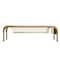 Martha Stewart Ryder Gold Mesh Metal Desktop Monitor Stand Riser with Organizer Drawer and Side Storage HH-OHD04-GLD-MS - alternate 2